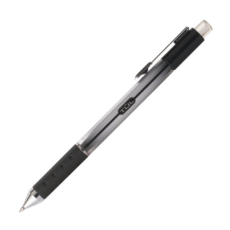 TUL Gel Pens, Retractable, Medium Point, 0.7 mm, Gray Barrel, Black Ink, Pack Of 12 - Image 3